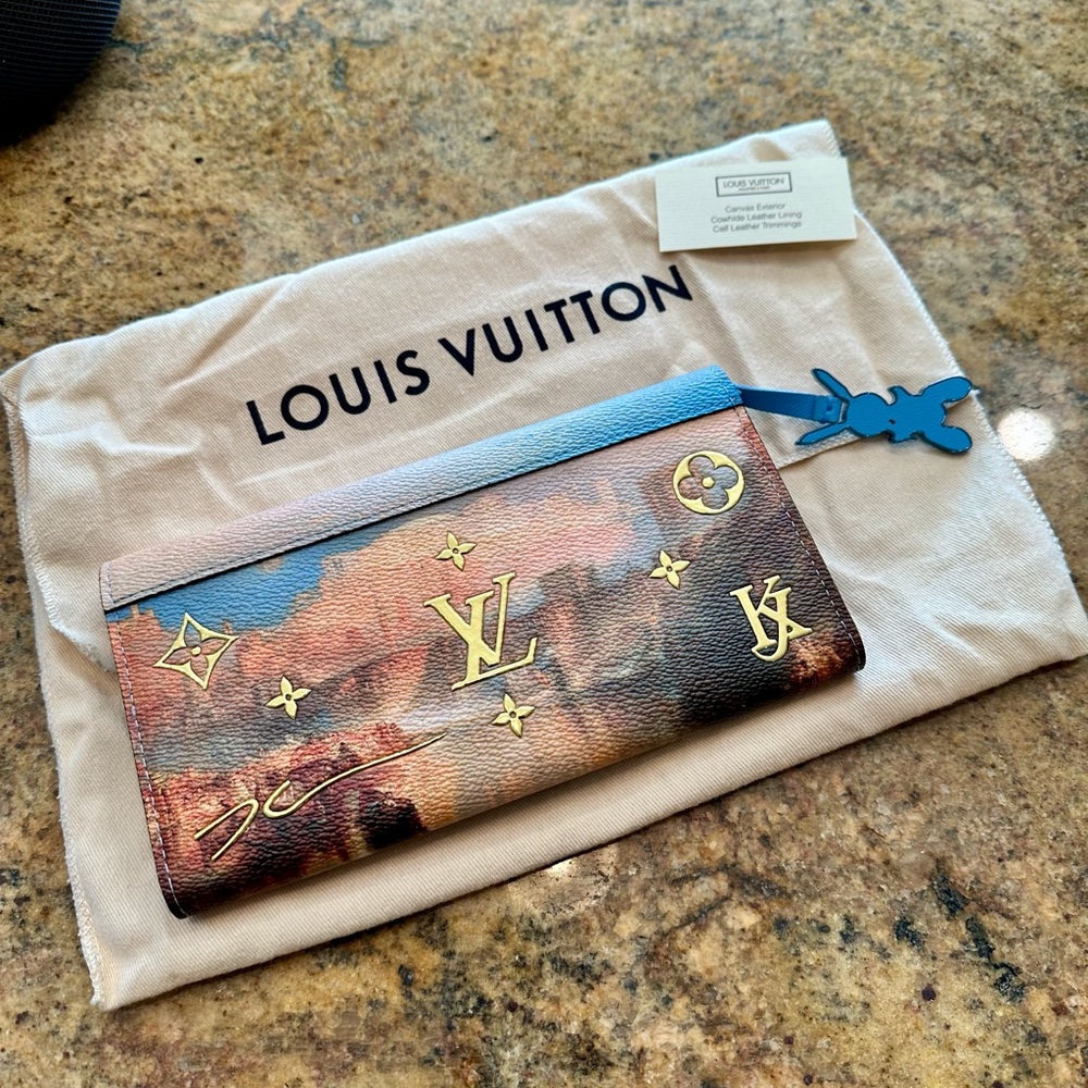 Authentic Louis Vuitton Jeff Koons Sarah Wallet View 2
